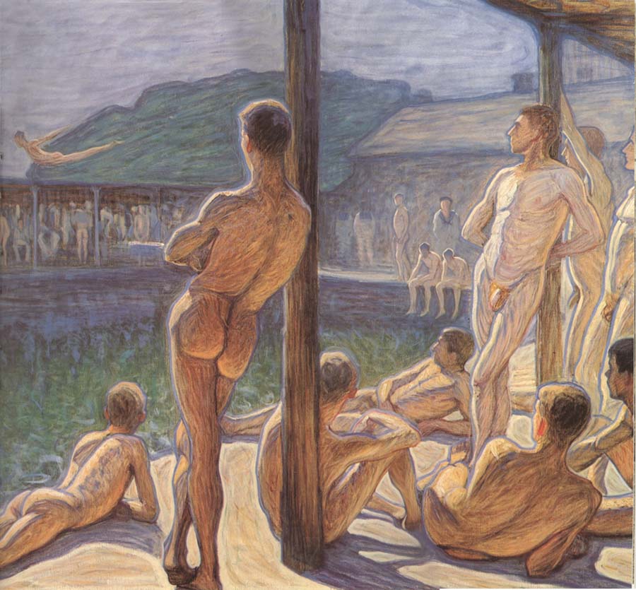 Eugene Jansson in navy bathing hut